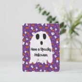 Spooky Halloween  Feestdagenkaart (Staand voorkant)