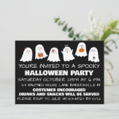 Spooky Halloween Feestuitnodiging Feestdagenkaart (Staand voorkant)