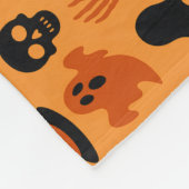 Spooky Halloween Fleece Blanket – Zwart & Sinaasap (Hoek)