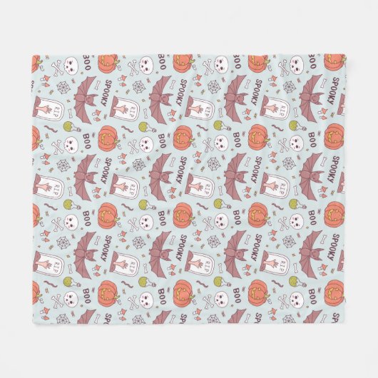 Spooky Halloween Fleece Deken (Voorkant (Horizontaal))