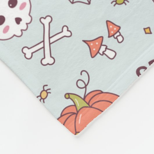 Spooky Halloween Fleece Deken (Hoek)