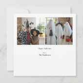 Spooky Halloween-fotokaart Kaart (Achterkant)