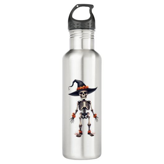 Spooky Halloween - Funny Skeleton Waterfles (Voorkant)