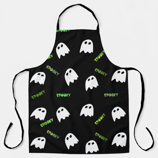 spooky Halloween geest Schort (Voorkant)