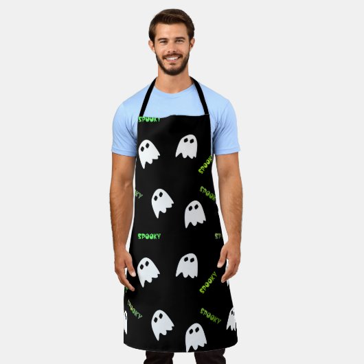 spooky Halloween geest Schort (Gedragen)