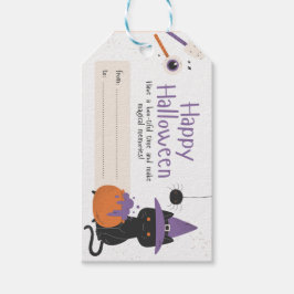 Spooky Halloween geesten, en vleermuizen Cadeaulabel