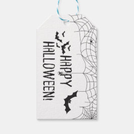 Spooky Halloween geesten, en vleermuizen Cadeaulabel