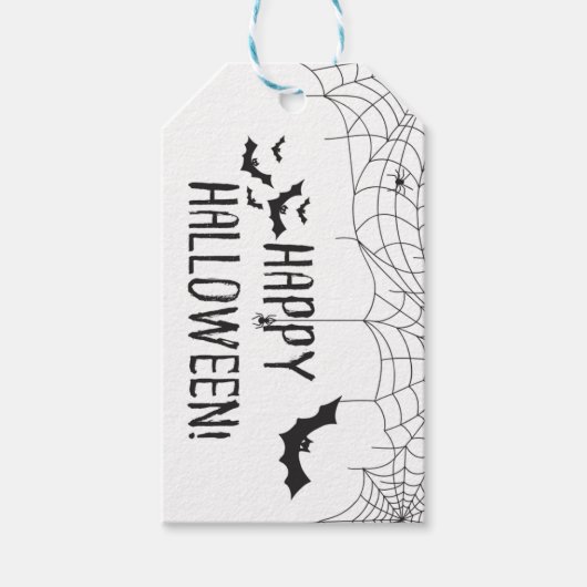 Spooky Halloween geesten, en vleermuizen Cadeaulabel (Voorkant)