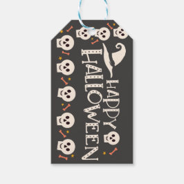 Spooky Halloween geesten, en vleermuizen Cadeaulabel