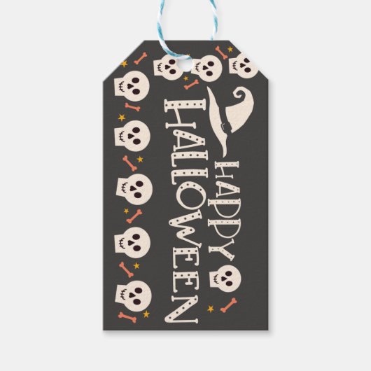 Spooky Halloween geesten, en vleermuizen Cadeaulabel (Voorkant)