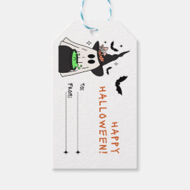 Spooky Halloween geesten, en vleermuizen Cadeaulabel