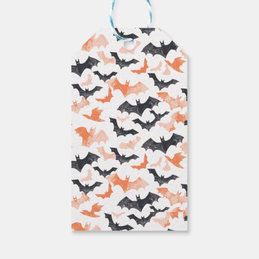 Spooky Halloween geesten, en vleermuizen Cadeaulabel (Achterkant)