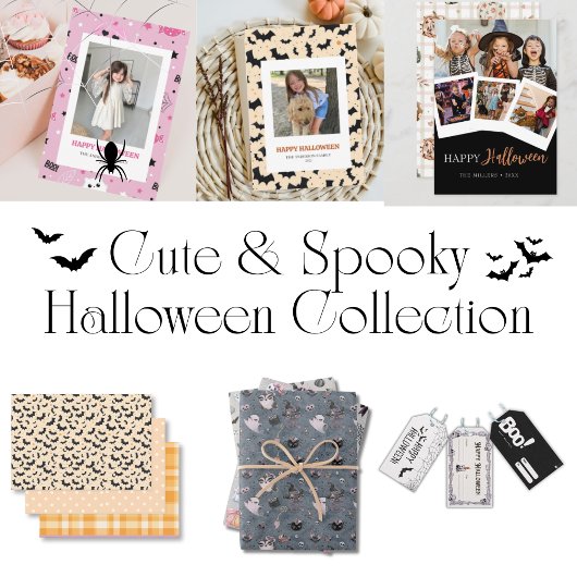 Spooky Halloween geesten, en vleermuizen Cadeaulabel