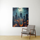 Spooky Halloween Geheime Begraafplaats Wandkleed (In situ)
