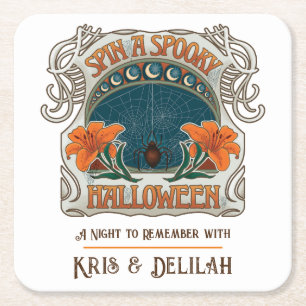 Spooky Halloween, gepersonaliseerd Kartonnen Onderzetters