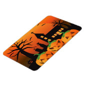 Spooky Halloween gesneden pompoenen magneet (Linkerzijde)