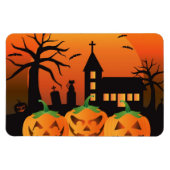 Spooky Halloween gesneden pompoenen magneet (Horizontaal)