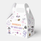 Spooky Halloween Ghost 1st Birthday Party Bedankdoosjes (Achterkant)