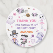 Spooky Halloween Ghost 1st Birthday Party Bedankjes Labels (Voorkant)