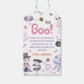 Spooky Halloween Ghost 1st Birthday Party Cadeaulabel (Voorkant)