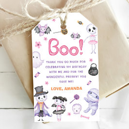 Spooky Halloween Ghost 1st Birthday Party Cadeaulabel