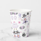 Spooky Halloween Ghost 1st Birthday Party Papieren Bekers (Achterkant)
