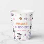 Spooky Halloween Ghost 1st Birthday Party Papieren Bekers (Voorkant)