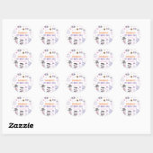 Spooky Halloween Ghost 1st Birthday Party Ronde Sticker (Vel)