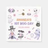 Spooky Halloween Ghost 1st Birthday Party Servet (Voorkant)