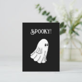 Spooky Halloween Ghost Briefkaart (Staand voorkant)