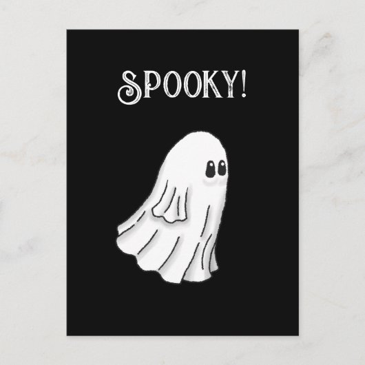 Spooky Halloween Ghost Briefkaart (Voorkant)