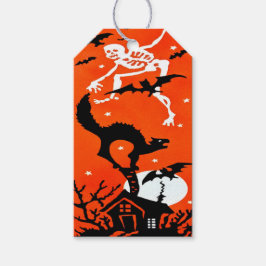 Spooky Halloween Ghost Cat Bat Haunted House Cadeaulabel