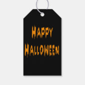 Spooky Halloween Ghost Cat Bat Haunted House Cadeaulabel (Achterkant)