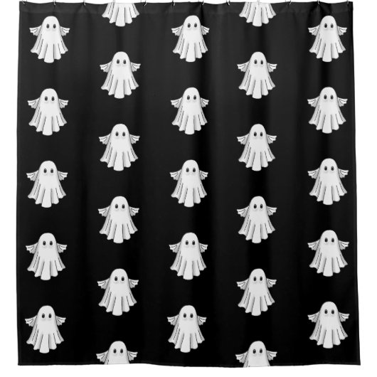 Spooky Halloween Ghost Douchegordijn (Voorkant)