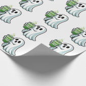 Spooky Halloween Ghost Drink Matcha Drink Cadeaupapier (Hoek)