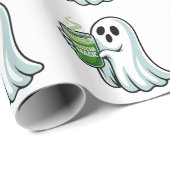 Spooky Halloween Ghost Drink Matcha Drink Cadeaupapier (Rol Hoek)