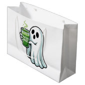 Spooky Halloween Ghost Drink Matcha Drink Groot Cadeauzakje (Voorkant Gekanteld)