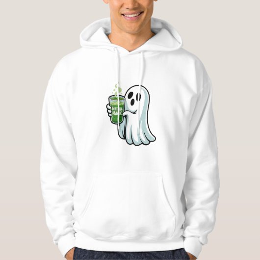 Spooky Halloween Ghost Drink Matcha Drink Hoodie (Voorkant)