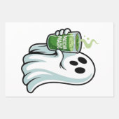 Spooky Halloween Ghost Drink Matcha Drink Inpakpapier Vel (Voorkant)
