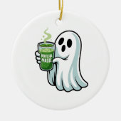 Spooky Halloween Ghost Drink Matcha Drink Keramisch Ornament (Voorkant)