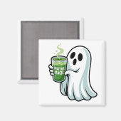 Spooky Halloween Ghost Drink Matcha Drink Magneet (Voorkant / Achterkant)