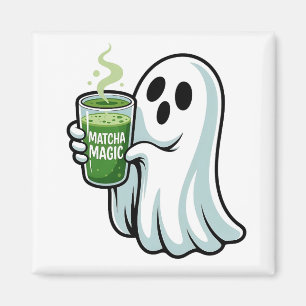 Spooky Halloween Ghost Drink Matcha Drink Magneet