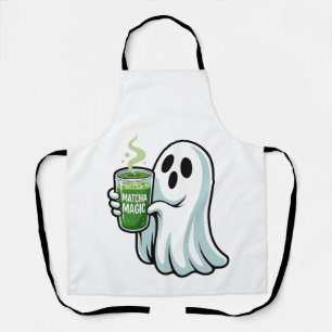 Spooky Halloween Ghost Drink Matcha Drink Schort