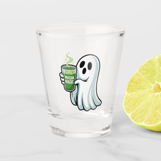 Spooky Halloween Ghost Drink Matcha Drink Shot Glas (Voorkant)