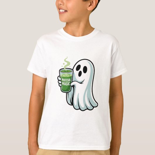 Spooky Halloween Ghost Drink Matcha Drink T-shirt (Voorkant)
