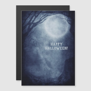 Spooky Halloween Ghost Full Moon bij nacht