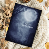 Spooky Halloween Ghost Full Moon bij nacht Briefkaart