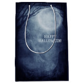 Spooky Halloween Ghost Full Moon bij nacht Medium Cadeauzakje (Voorkant)