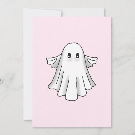 Spooky Halloween Ghost Kaart (Achterkant)