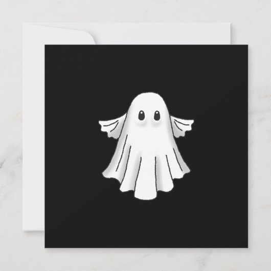 Spooky Halloween Ghost Kaart (Achterkant)
